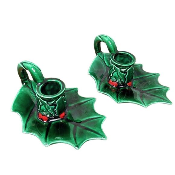 Holly Berries candle holders - Picture 1 of 7